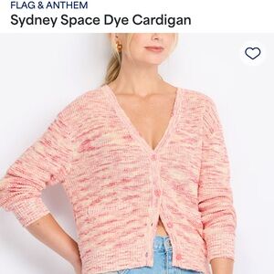 NEW pink cardigan with flower buttons